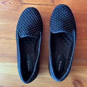 Torrid Black Loafers with White Dots